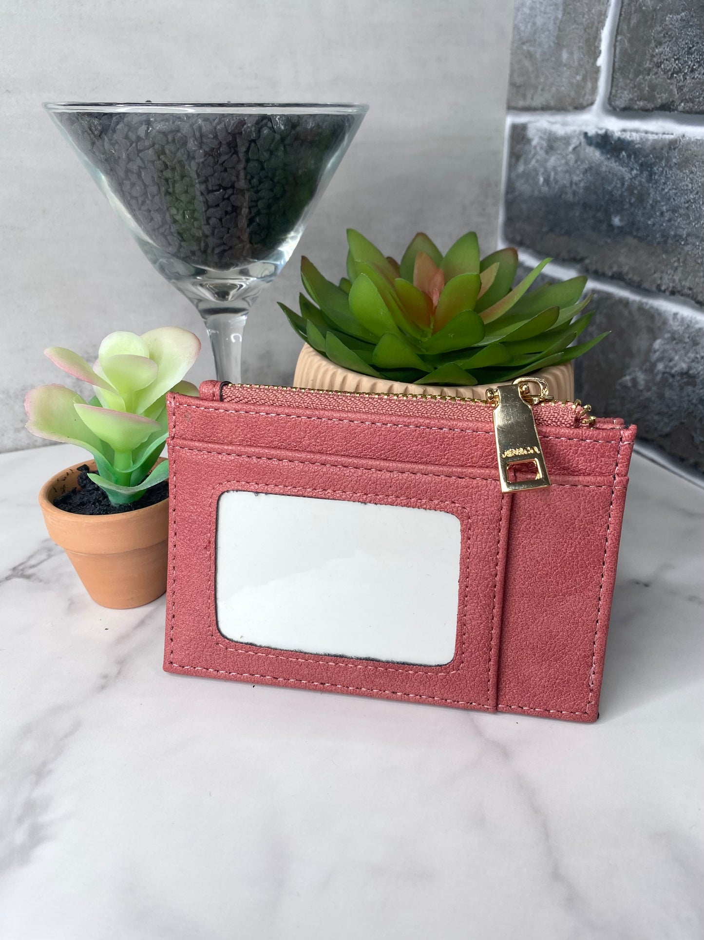 Sia Printed Card Holder Wallet - Terracotta