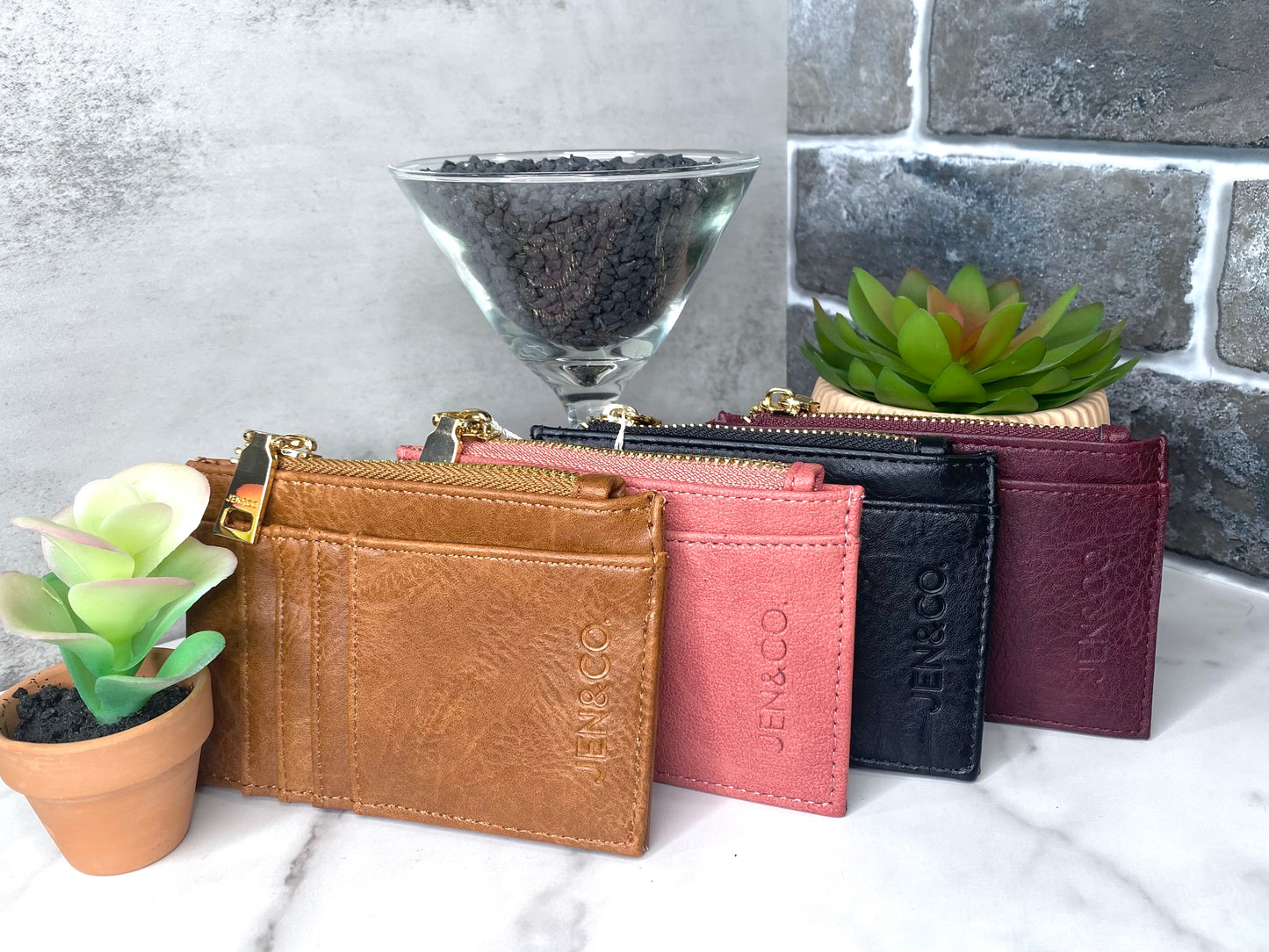 Sia Printed Card Holder Wallet - Terracotta