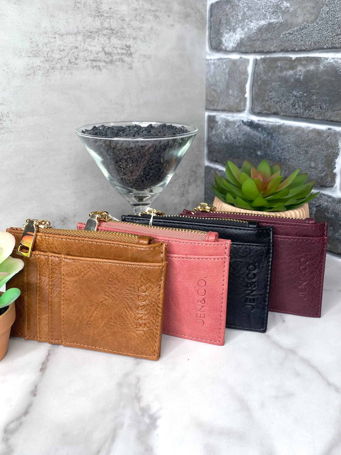 Sia Printed Card Holder Wallet - Terracotta