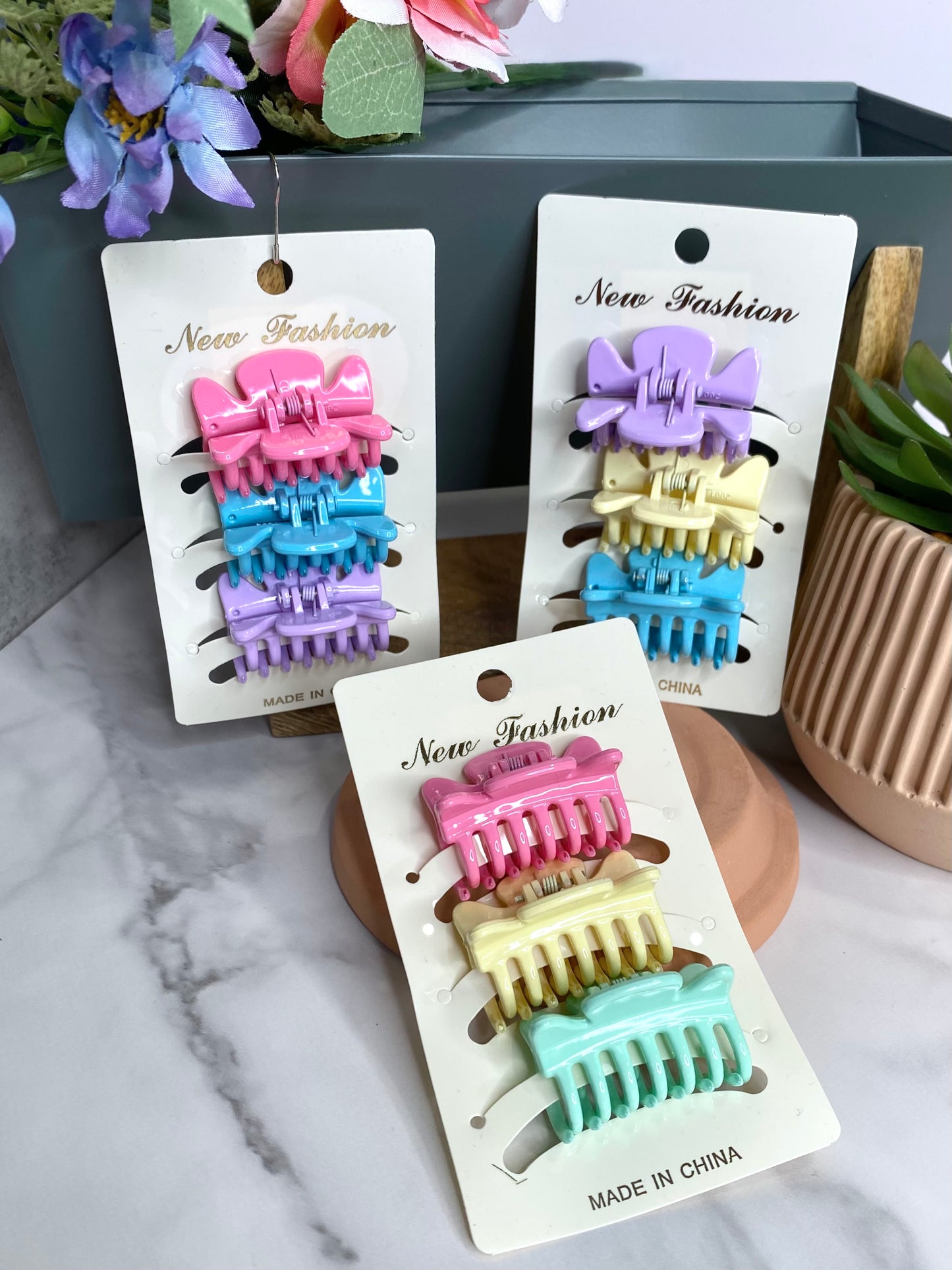 3 Piece Mini Hair Claw Set