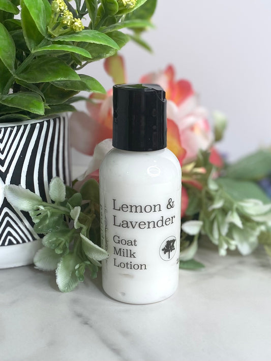 2oz Goat Milk Lotion: Lemon & Lavender