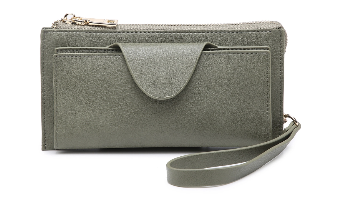 Kyla Wallet/Wristlet in Olive