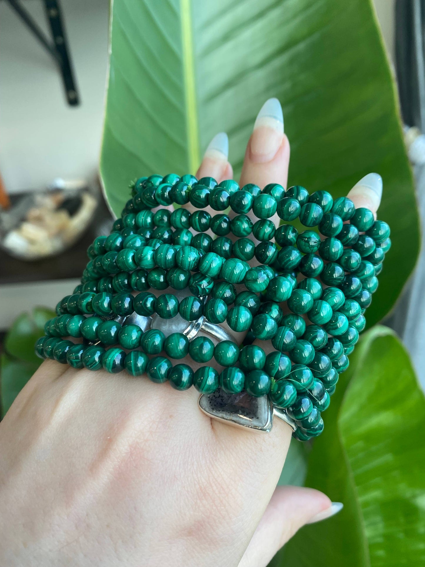 Malachite Beaded Bracelet