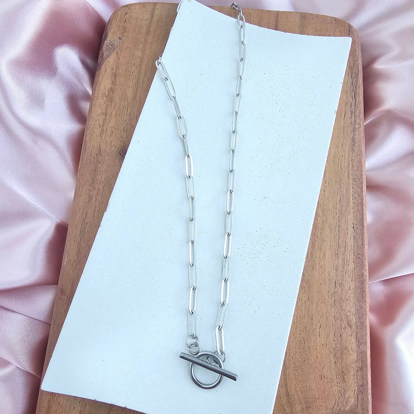 Luxe Silver Paper Clip Chain - 18"