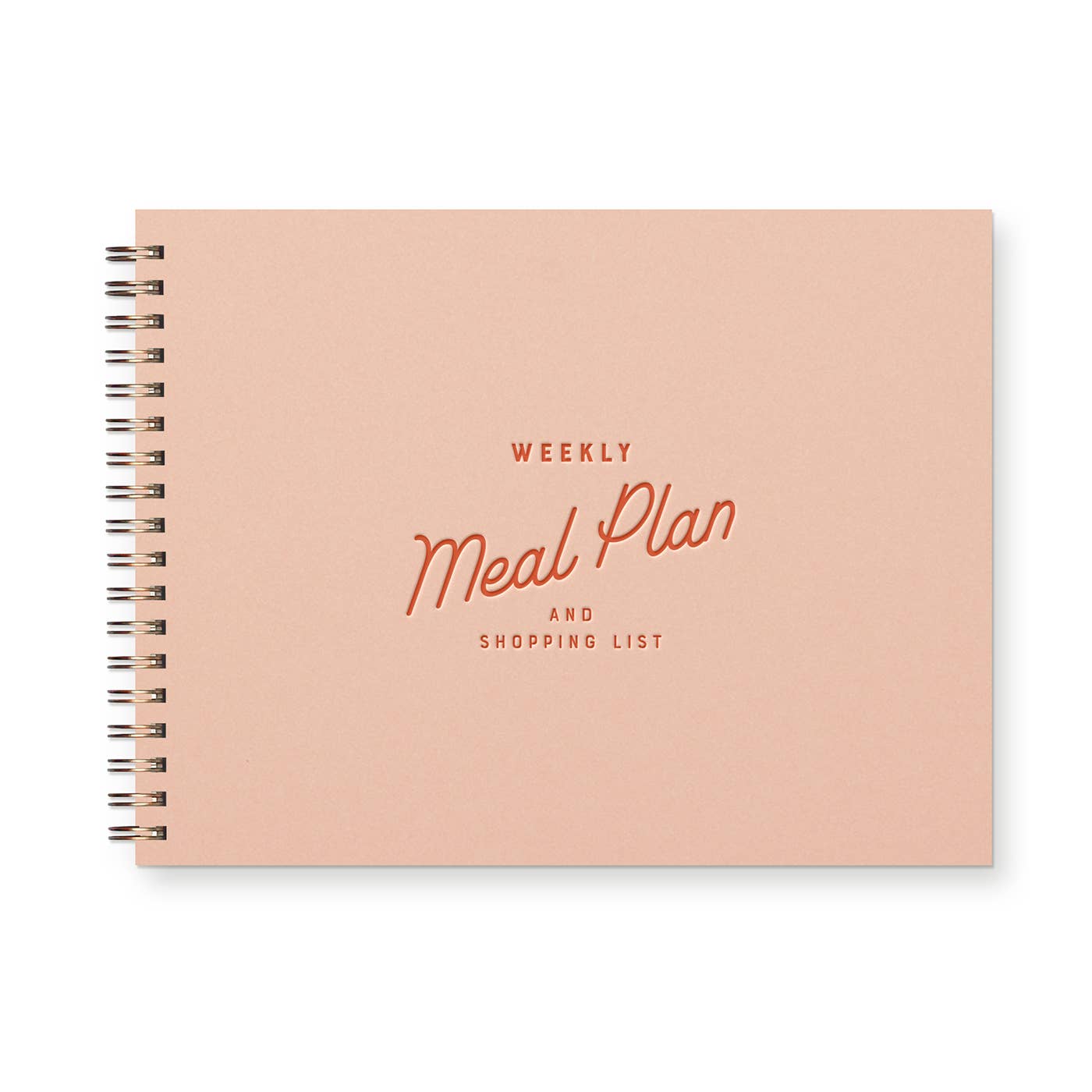 Retro Weekly Meal Planner in peach