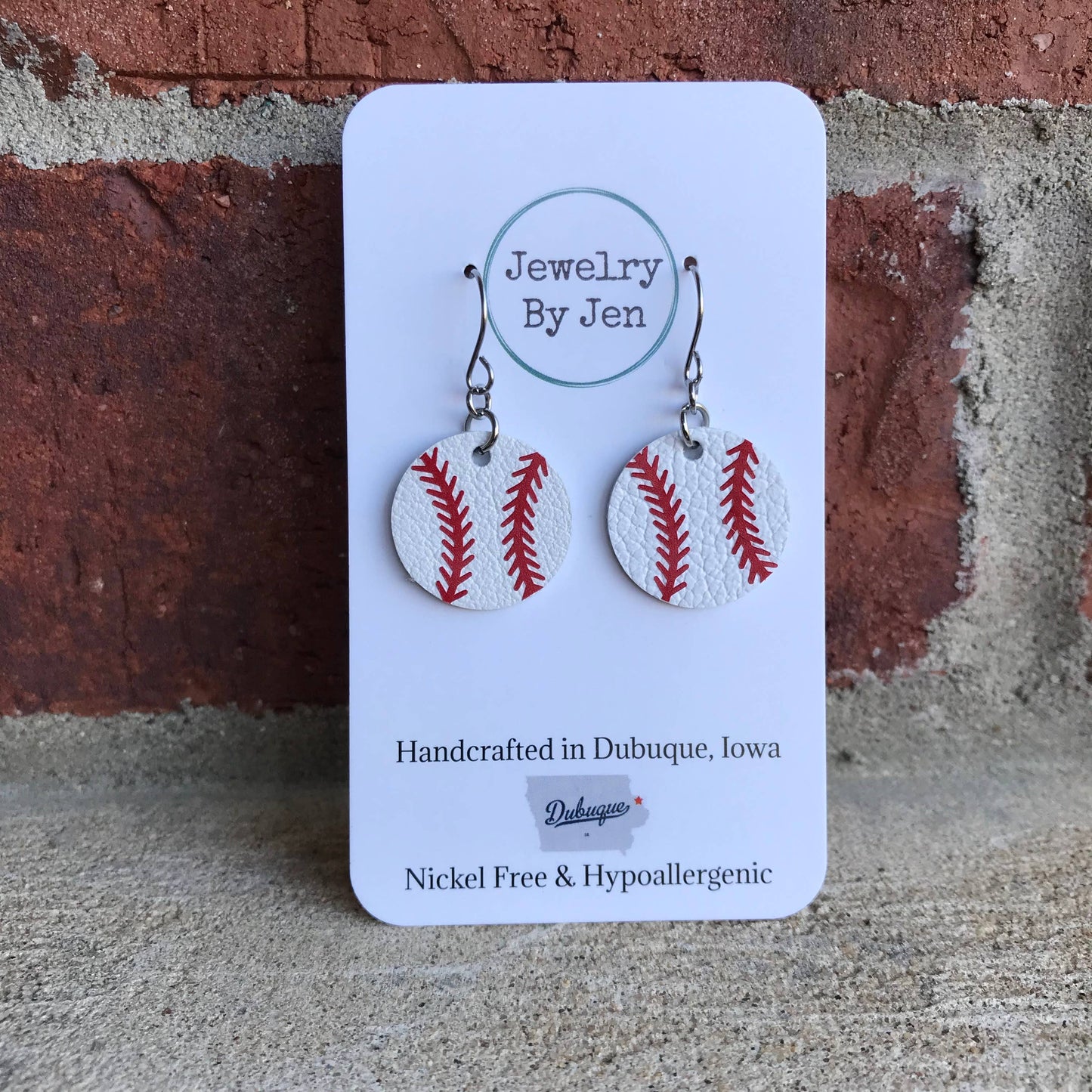 Small Baseball Earrings