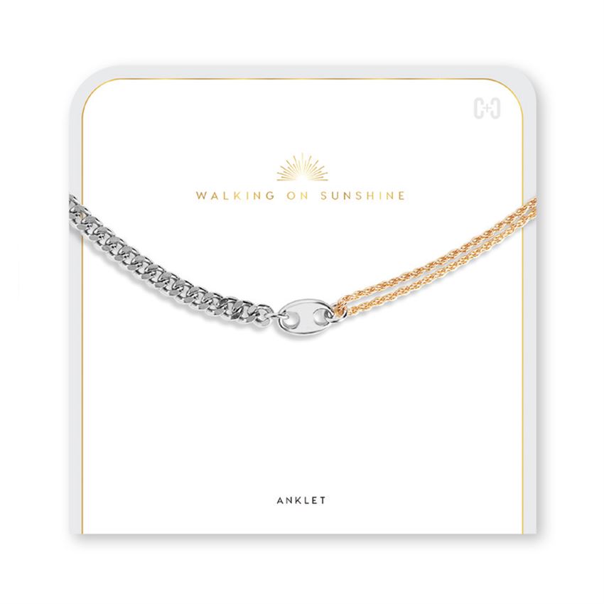 Gold and Silver Anklet