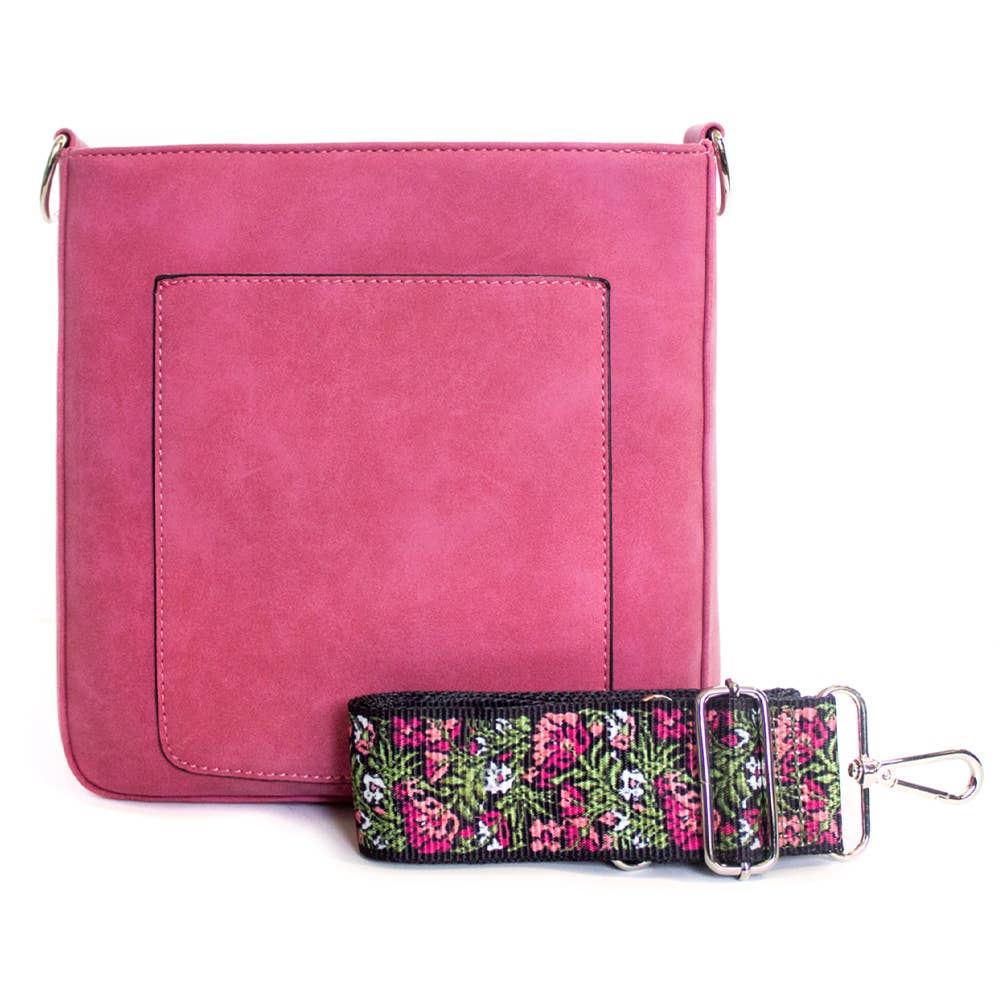 May Crossbody with Guitar Strap in Orchid