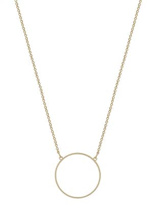 Gold Open Circle Necklace