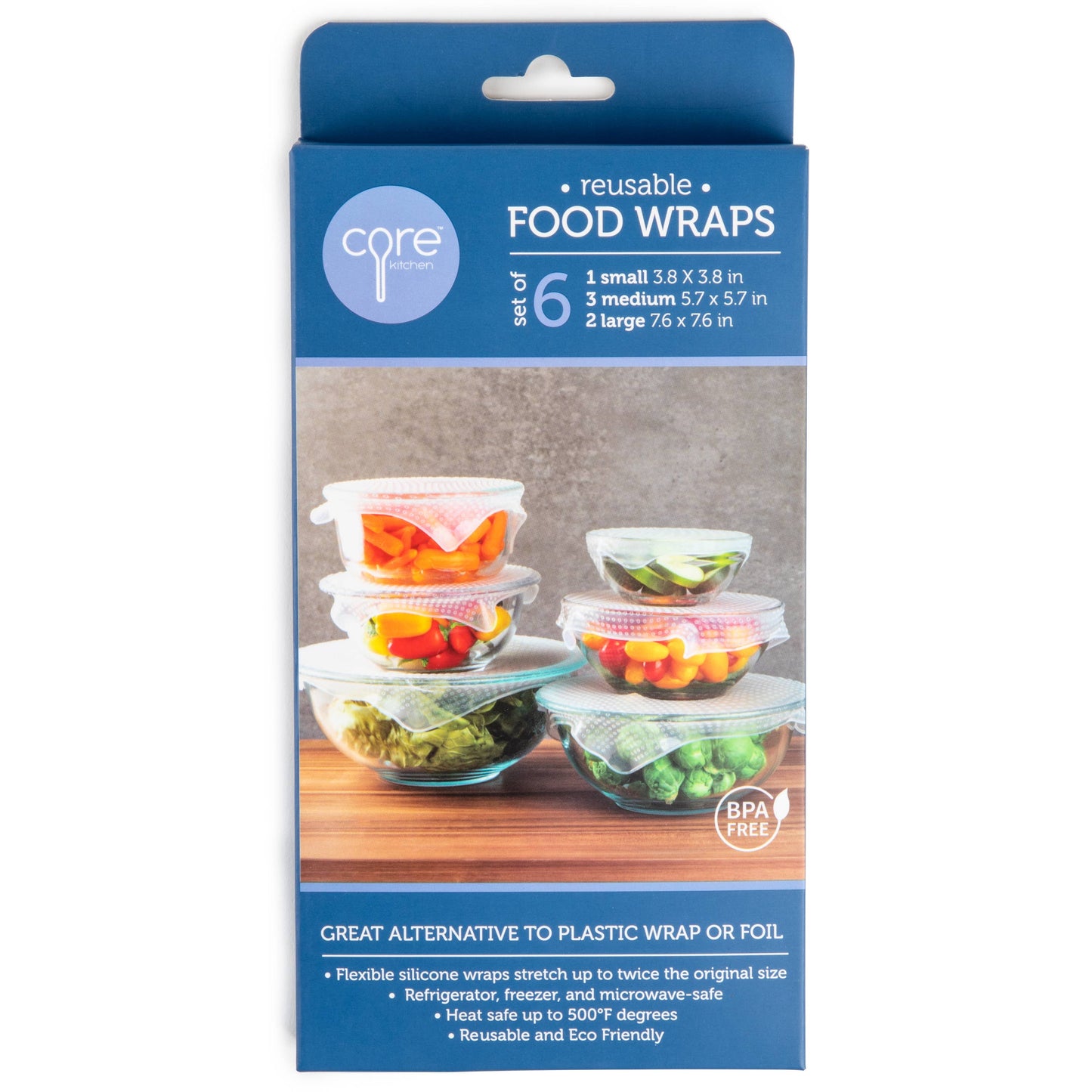 6pcs Reusable Food Wraps