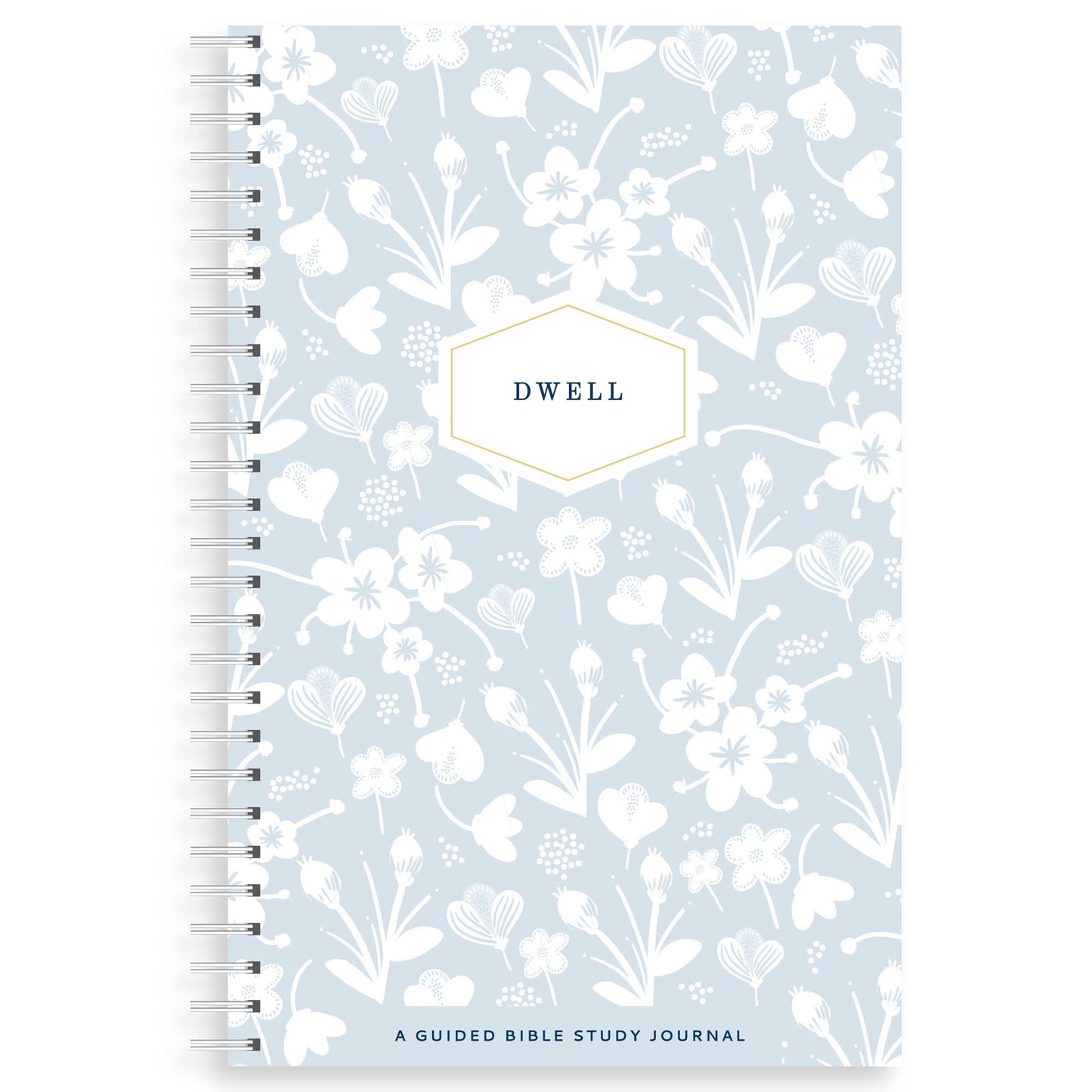 Dwell Bible Study Journal, Blue and White Floral