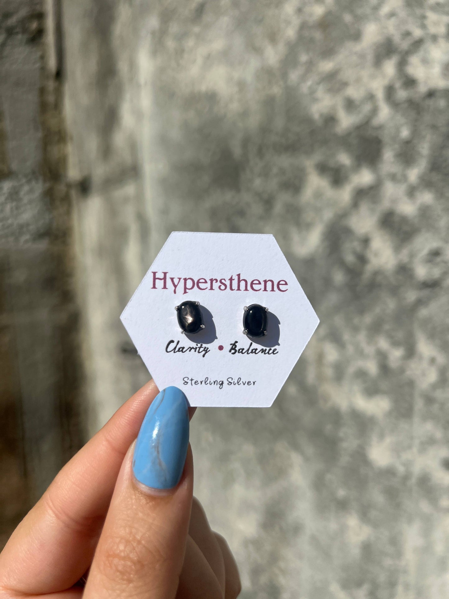 Hypersthene Gemstone Studs