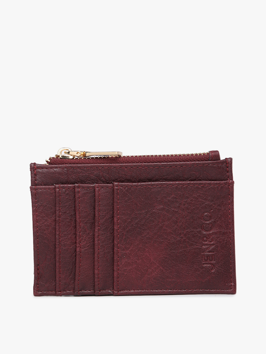 Sia Printed Card Holder Wallet - Plum