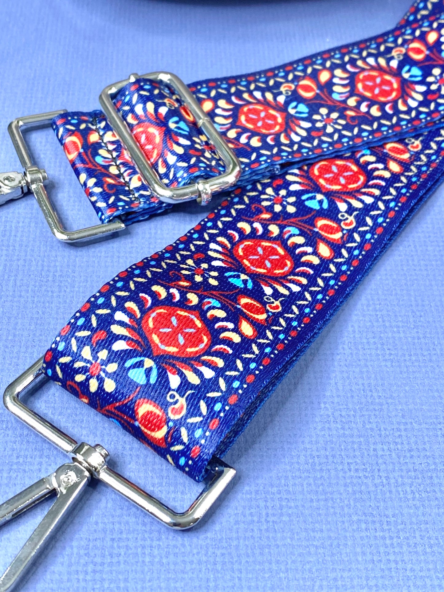 Guitar Strap in Blue Orange