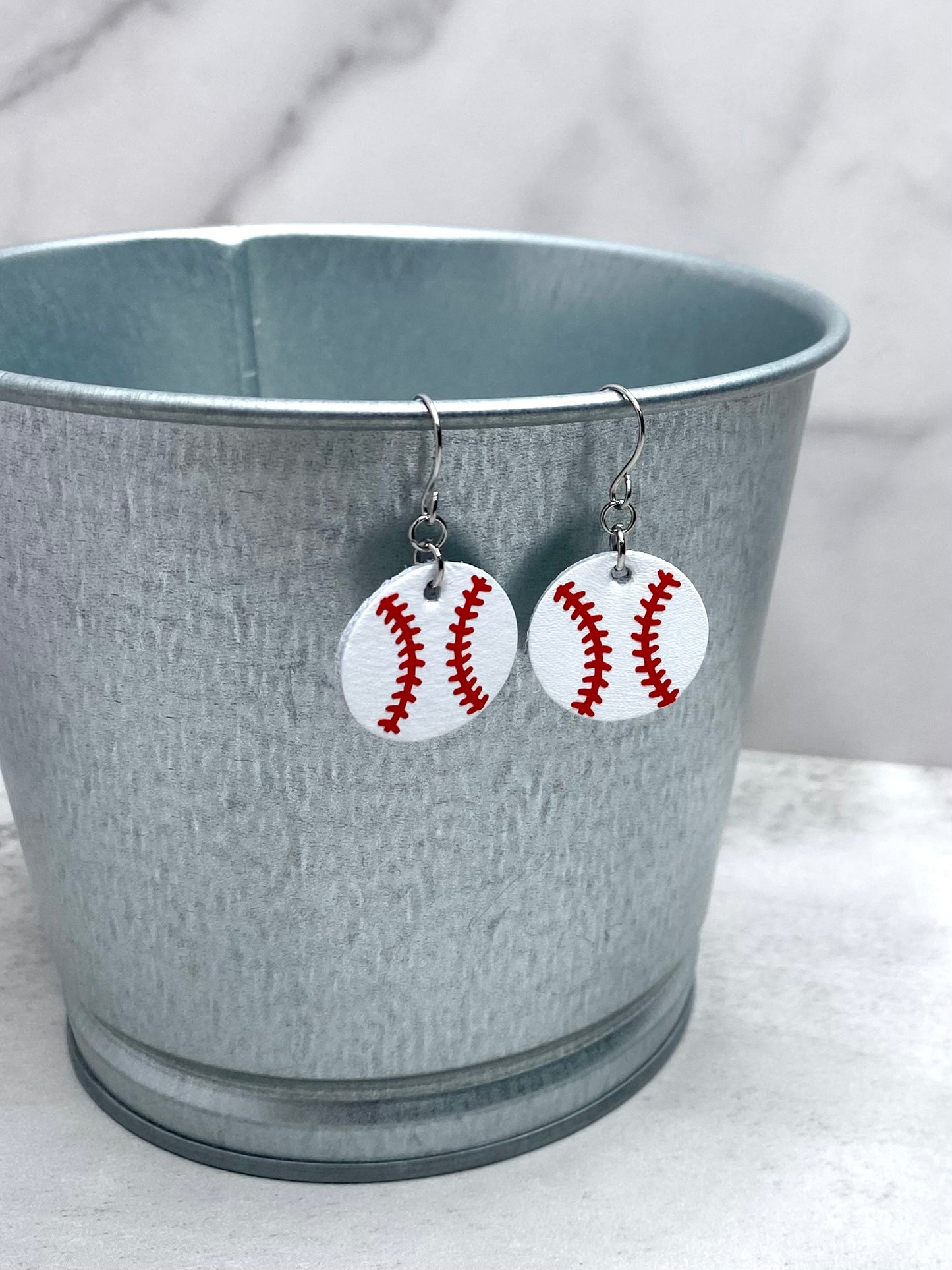 Small Baseball Earrings