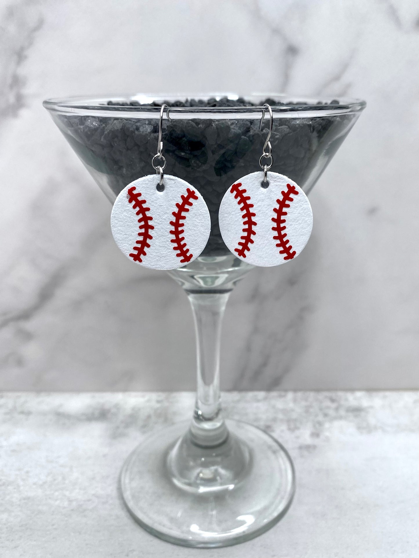 Medium Baseball Earrings