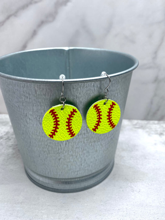 Medium Softball Earrings