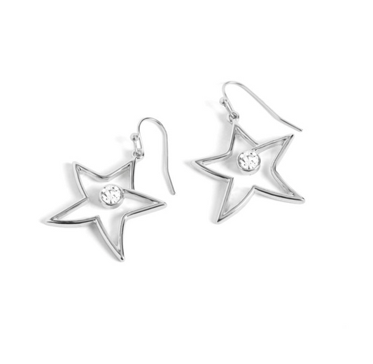 Silver Star earrings