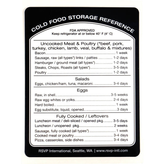 Removable Cold Storage Label