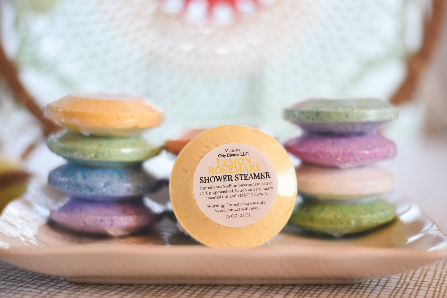 Essential Oil Shower Steamers - Lemon Rosemary