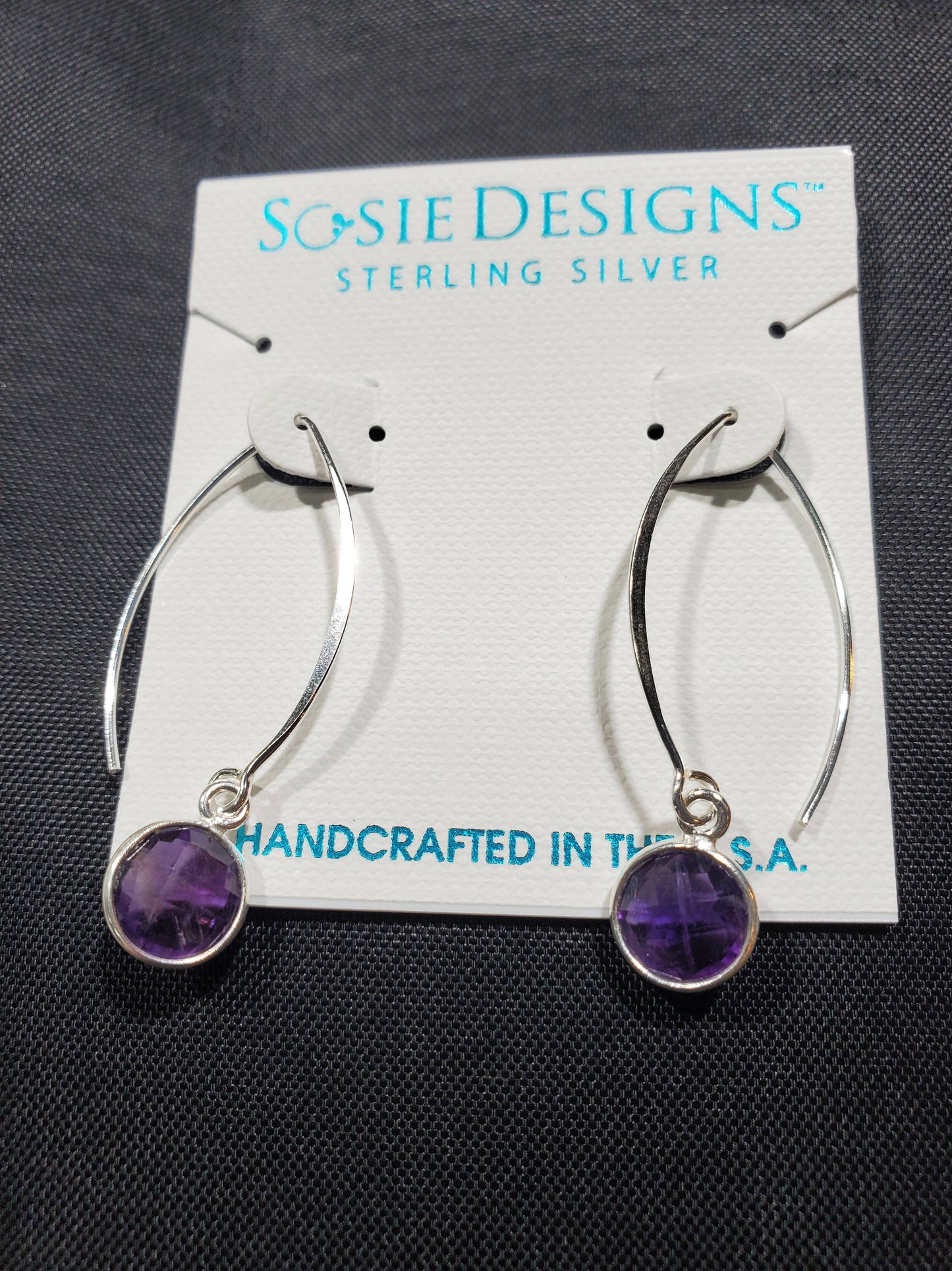 Marquis Amethyst Earring in Sterling Silver