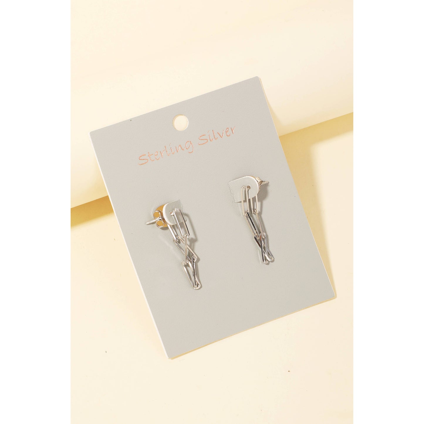 Sterling Silver Chain Dangle Earrings in Silver