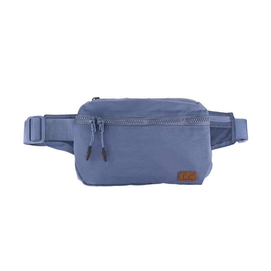 Zipper C.C Belt Bag: Denim