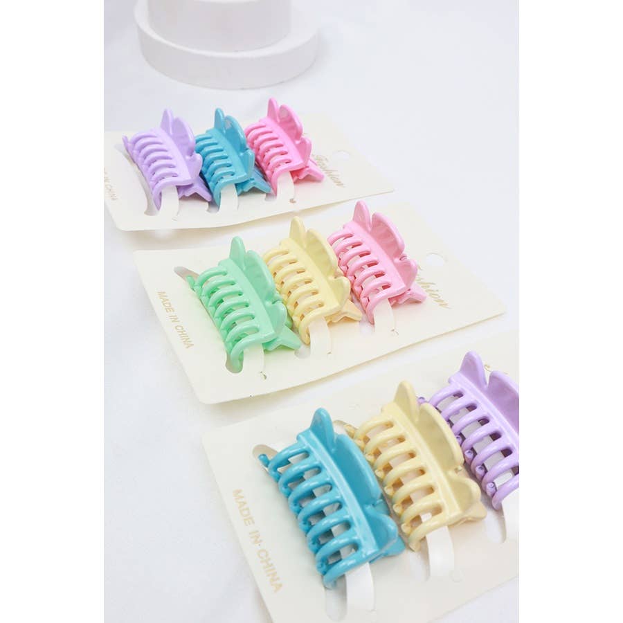 3 Piece Mini Hair Claw Set