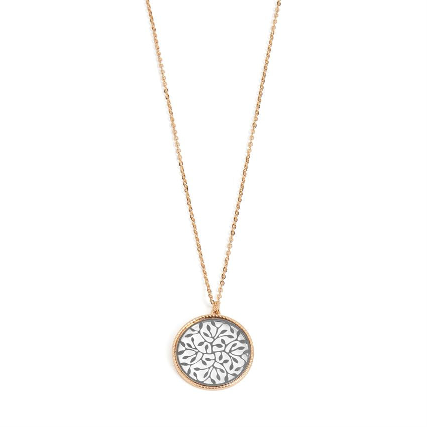 Two-tone Filigree Swirl Necklace